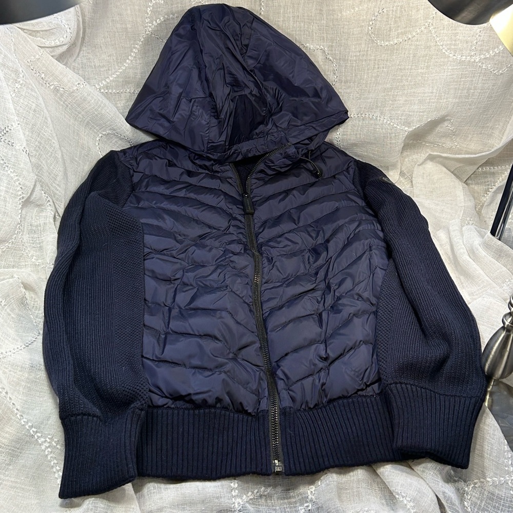 NWT Canada Goose Authentic HyBridge Knit wool down Hoody navy Marine size XS